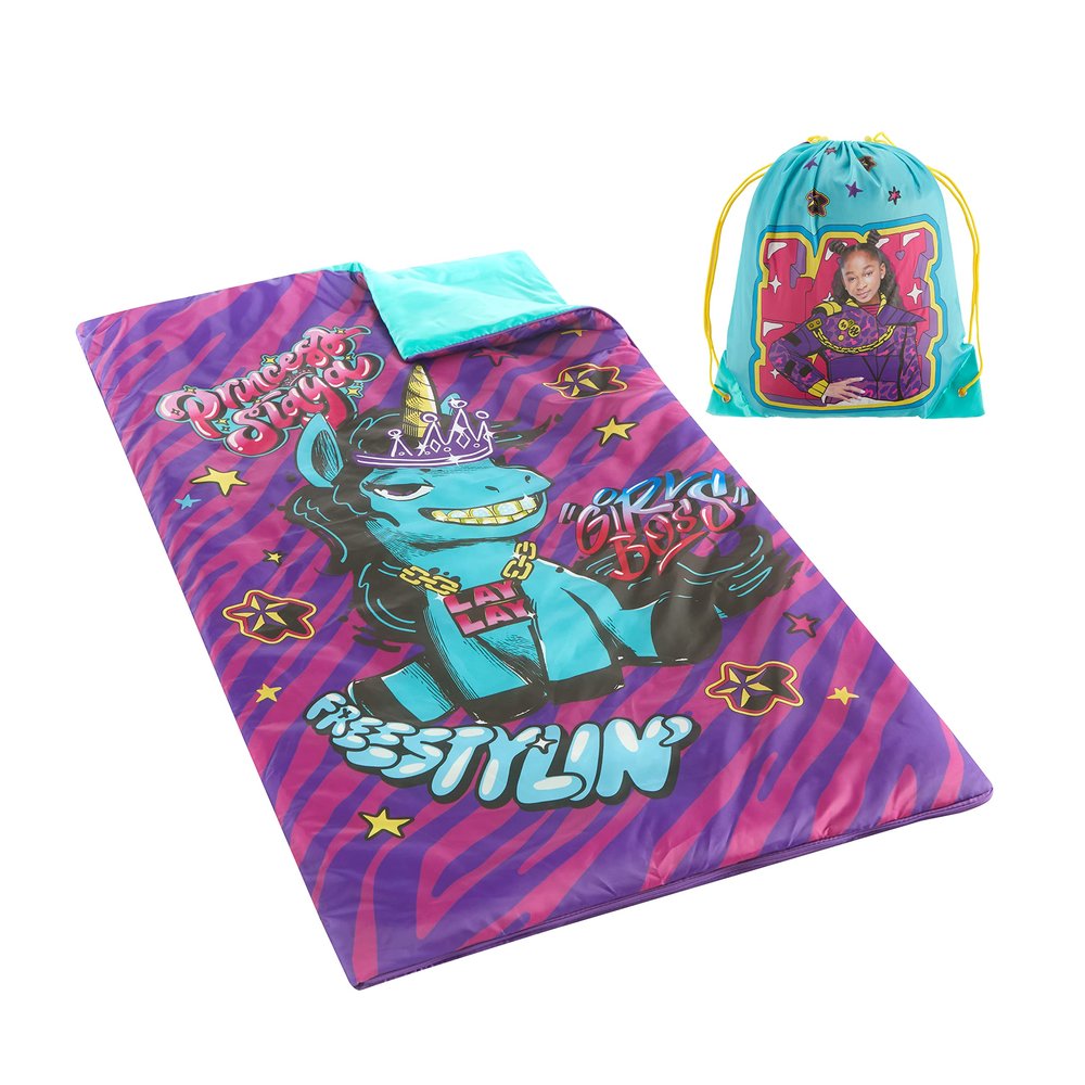 Idea Nuova That Girl Lay Lay 2 Piece Sling Bag and Sleeping Bag Set, 30" Wx54 L, Ages 3+