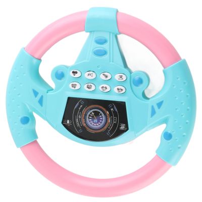 SPYMINNPOO Steering Wheel Tool Toy, Baby Educational Copilot Steering Wheel Music Children Intelligent Toy(Blue)