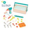 B. toys  Fix n Play Kit  Pretend Play Tool Box  Wooden Toolbox & Accessories (25 Pieces)  Carpenter Set for Kids  Play Set with Drill, Hammer, Screwdriver & More  3+ Years view 3