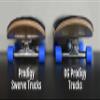 Teak Tuning Prodigy Swerve Fingerboard Trucks, Gold Colorway - 34mm Wide - Inverted Kingpin - Professional Shape, Appearance & Components view 3