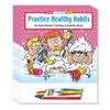 ZOCO  Practice Healthy Habits Coloring Books for Kids (50 Bulk Pack, With Crayons)  Hygiene, Exercise & Nutrition Activities  Ideal for Schools, Daycare & Doctors Offices view 1