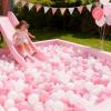 GOGOSO Pink Ball Pit Balls with Star Bals Heart Balls 100 - Crushproof Plasticballs for Babies Toddlers Kids Children for 1 2 3 4 5 Years Old,5 Colors,2.15inches view 4