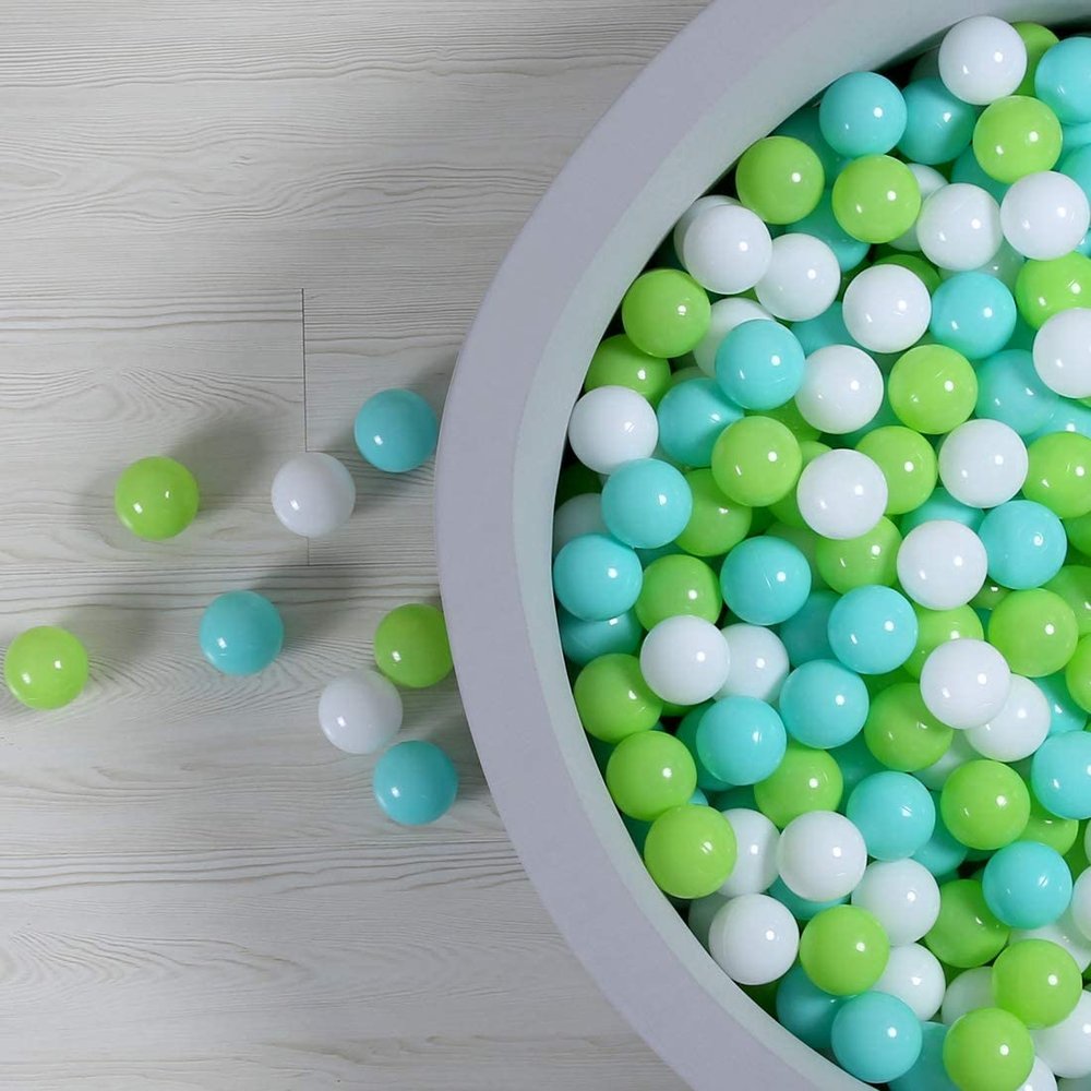 GOGOSO Ball Pit Balls for Toddlers, Green Balls for Ball Pool Birhtday Party Girls Kids with Storage Bag, 2.17inches 100pcs