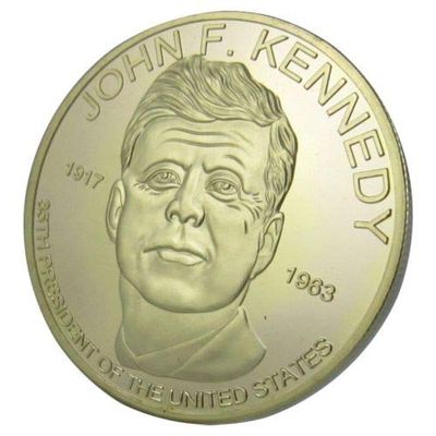 35th President of The U.S. United States | John F. Kennedy 1917-1963 | Gold Plated Challenge Coin