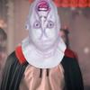 Halloween Realistic Upside Down Head Horror Ghost Mask White Latex Full Headgear for Cosplay Masquerade Party Props (B) view 2