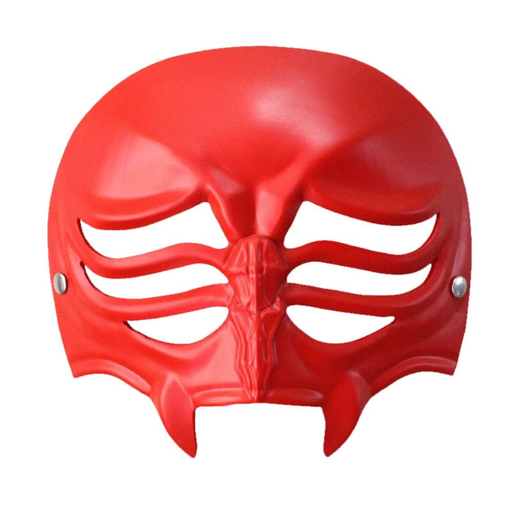 Weixu Nabriales Red Cosplay Mask Fancy Party Cosplay Props Halloween Costume Props Birthdays (B)