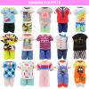22 PCS 6 inch Dolls School Set - Doll Clothes and Accessories Including 2 Clothes Sets 3 Fashion Dresses 1 Computer 1 Glasses and 15 pcs Study Accessories view 3