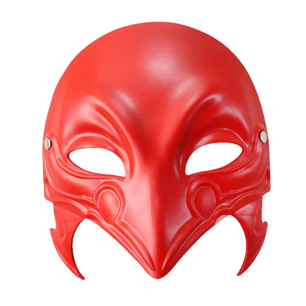 Weixu Elidibus Red Cosplay Mask Fancy Party Cosplay Props Halloween Costume Props Birthdays (C)