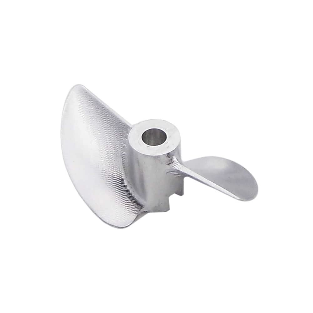 RC Boat Propeller 3mm 30mm P1.4 2-Blades CNC Aluminum Left Hand Prop for RC Racing Boat Speed Mono Oral VEE Boat Hydroplane (Left-Hand)