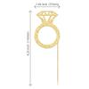 24Pcs Gold Glitter Diamond Ring Donut Toppers Cupcake Picks Wedding Cake Decorations for Bridal Shower Wedding Engagement Party Decorations view 2