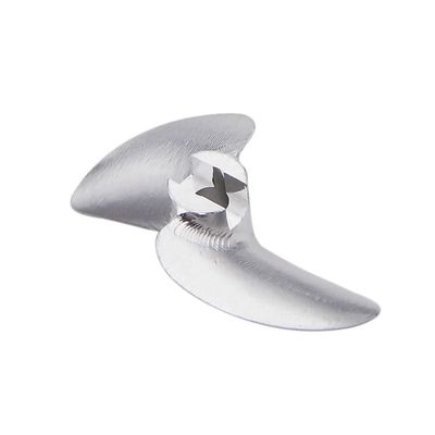 RC Boat Propeller 3mm 32mm P1.4 2-Blades CNC Aluminum Left Hand Prop for RC Racing Boat Speed Mono Oval VEE Boat Hydroplane (Left-Hand)