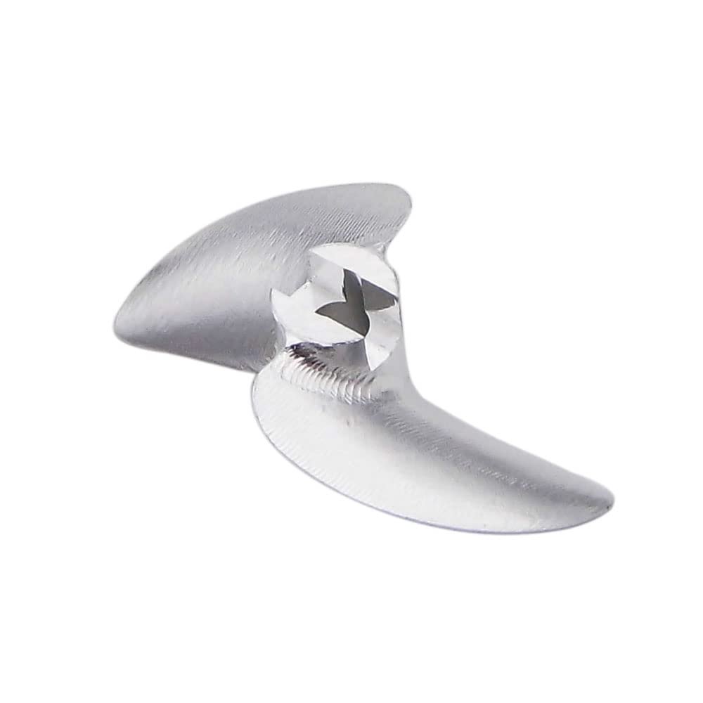 RC Boat Propeller 3mm 32mm P1.4 2-Blades CNC Aluminum Left Hand Prop for RC Racing Boat Speed Mono Oval VEE Boat Hydroplane (Left-Hand)