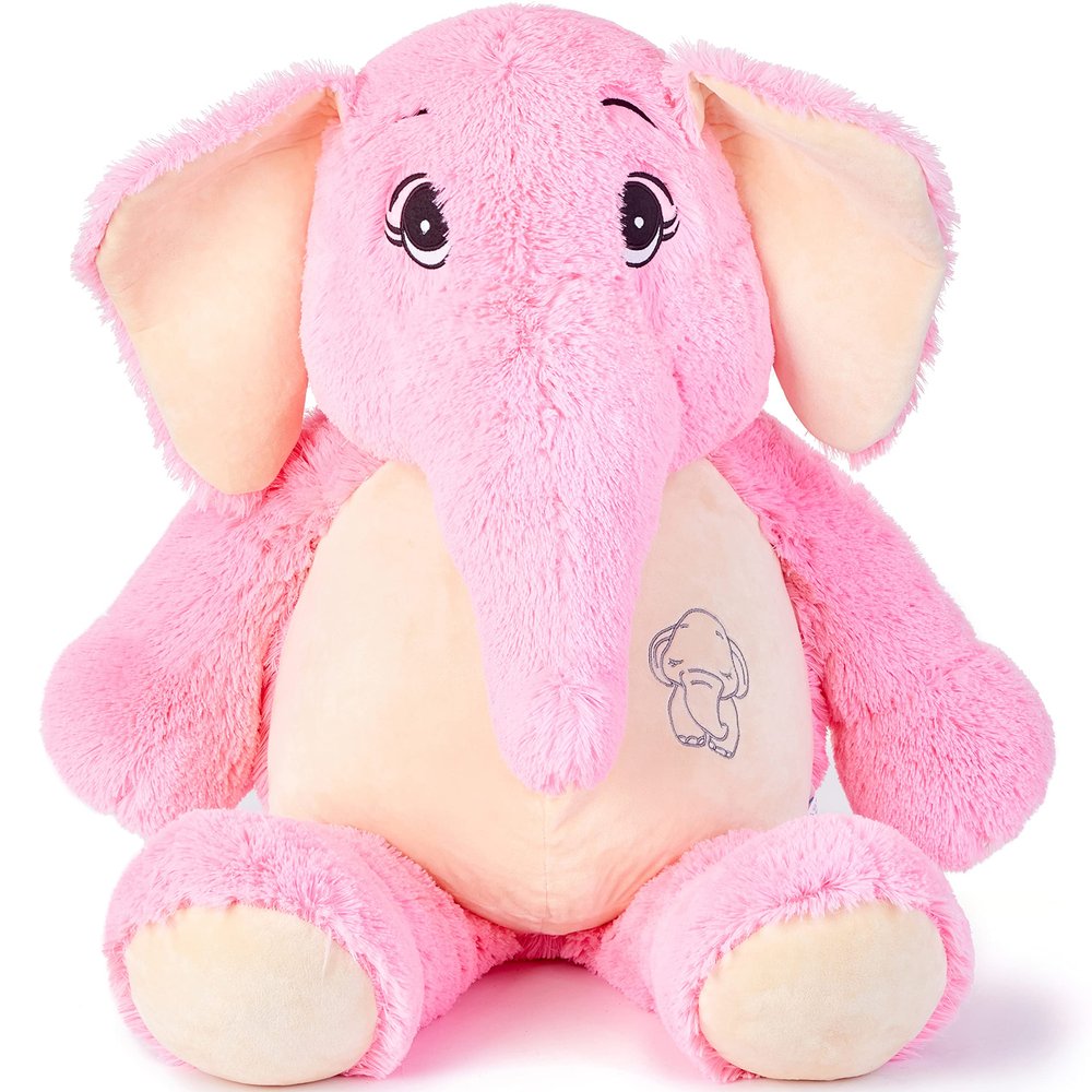 IKASA Giant Elephant Stuffed Animal Plush Toy,39" Large Cute Jumbo Soft Toys,Huge Big Size Fluffy Plushy Fat Oversized Plushie,Gifts for Kids