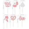24Pcs Bride To Be Cupcake Toppers Rose Gold Glitter Love Wedding Dress Cake Decorations Heart Ring Diamond Cupcake Picks Wedding Engagement Bridal Shower Party Cake Decorations Supplies view 2