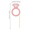 24Pcs Rose Gold Glitter Diamond Donut Ring Cupcake Topper Picks Wedding Engagement Cake Decorations for Engagement Bridal Shower Party Cake Decorations view 2