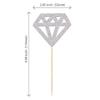 24Pcs Diamond Ring Cupcake Toppers Silver Glitter Diamond Wedding Ring Cupcake Picks for Marriage Engagement Anniversary Valentines Party Cake Decorations Supplies view 2