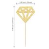 24Pcs Diamond Ring Cupcake Toppers Gold Glitter Diamond Wedding Ring Cupcake Picks for Marriage Engagement Anniversary Valentines Party Cake Decorations Supplies view 2