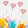 24Pcs Diamond Ring Cupcake Toppers Rose Gold Glitter Diamond Wedding Ring Cupcake Picks for Marriage Engagement Anniversary Valentines Party Cake Decorations Supplies view 3