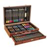 Collections Etc 140 Piece Art Set with Wooden Carrying Case view 1