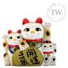 Japanese 12" H Maneki Neko Triple Family Cat Figurine/ Coin Bank view 2