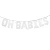 16 inch Oh Babies Balloons Twins New Born Baby Shower Banner Party Supplies Decorations Gender Reveal (OH BABIES White) view 1