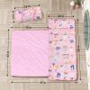 Primlect Thickened Toddler Nap Mat with Removable Pillow and Minky Blanket, Extra Large 55''x35'' Sleeping Bag, Washable, Roll up, Perfect for Daycare, Preschool, Kindergarten, Boys and Girls Pink Fox view 2