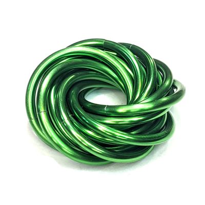 Mbii Fidget Ball (Solid Color): Quiet Mobius ADHD Anxiety Stim Stress Relief Toy Tool for Home Travel Office or Desk (XL(Daydream), Half, Emerald)