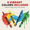Lucky Art Crayonology 80 Sets of 4 Packs (320 count) Standard Size Crayons - Mini Crayon Packs Non-Toxic for Kids Party Favors, School Supplies for Teachers & Travel Crayons view 3