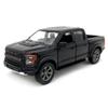KiNSMART SetOf4 2022 Ford F-150 Raptor 5" 1:46 Scale Die Cast Model Toy Truck Black, White, Red, Blue view 3