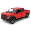 KiNSMART SetOf4 2022 Ford F-150 Raptor 5" 1:46 Scale Die Cast Model Toy Truck Black, White, Red, Blue view 4