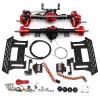 Greendhat Metal Front & Rear Portal Axle with Differential Locker for Axial SCX10 II III YK4082 YK4102 RC Crawler Parts ( Color : Red ) view 1