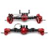 Greendhat Metal Front & Rear Portal Axle with Differential Locker for Axial SCX10 II III YK4082 YK4102 RC Crawler Parts ( Color : Red ) view 3
