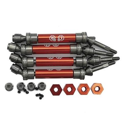 Greendhat 4pcs Heavy Duty CVD F&R Drive Shaft SLA032 Replacement of 6851R 6851X 6852R 6852X for Traxxas 1/10 Stampede 4x4 VXL RC Truck ( Color : Red )
