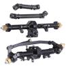 Greendhat Front/Rear Axles Assembly+Drive Shaft Set for Axial SCX24 90081 1/24 RC Car Part ( Color : Black red ) view 2