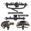 Greendhat Front/Rear Axles Assembly+Drive Shaft Set for Axial SCX24 90081 1/24 RC Car Part ( Color : Black red ) view 4