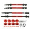 Greendhat 4pcs/Set #45 Steel Aluminum Front /Rear CVD Drive Shaft for rc 1/10 ARRMA 4s Outcast&Kraton Hobby Model car Upgraded hop-up Part ( Color : Black ) view 3