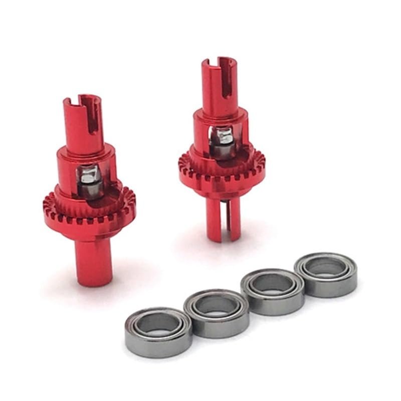 Greendhat for Wltoys K929 K939 K969 K979 K989 K999 1/28 RC Car Parts K989-26 Metal Upgrade Adjustable Ball Differential Box ( Color : Red )