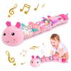 Sumobaby Infant Baby Musical Stuffed Animal Activity Soft Toys with Multi-Sensory Crinkle, Rattle and Textures, for Tummy Time Newborn 0-3-6-12 Months Girls, Caterpillar, Pink view 1