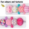 Sumobaby Infant Baby Musical Stuffed Animal Activity Soft Toys with Multi-Sensory Crinkle, Rattle and Textures, for Tummy Time Newborn 0-3-6-12 Months Girls, Caterpillar, Pink view 4