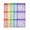 Yuanhe Bingo Paper Game Cards - 3 Cards - 100 Sheets in Mixed Colors view 1