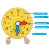 SALALIS Toddler Teaching Clock - Wooden Number Clock Model for Telling Time & Learning, Kindergarten Educational Toy view 2