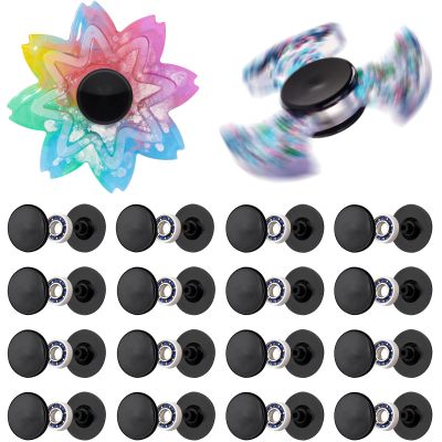 16 Pack Fidget Spinner Bearing and Cap Replacement Set, Chrome Steel Bearing Balls, High Speed 13mmx7mmx4mm Bearings Single Sealed Small Bearings for Fidget Spinner