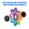 16 Pack Fidget Spinner Bearing and Cap Replacement Set, Chrome Steel Bearing Balls, High Speed 13mmx7mmx4mm Bearings Single Sealed Small Bearings for Fidget Spinner view 3