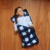 THE QUEEN'S TREASURES Black & White Sleeping Bag Accessory for 18 Inch Dolls Compatible with American Girl view 1