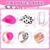 20 Pcs Plastic Mini Western Cowboy Cowgirl Hat and 10 Pcs Plastic Boot Shot Glasses Miniature Cute Doll Hat Cowboy Boot Cups (White, Cow Color) view 2