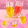 20 Pcs Plastic Mini Western Cowboy Cowgirl Hat and 10 Pcs Plastic Boot Shot Glasses Miniature Cute Doll Hat Cowboy Boot Cups (White, Cow Color) view 3