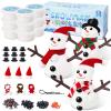 9 Pack Build a Snowman Kit Snowman Crafts for Kids,Modeling Clay Snowman DIY Kit, Christmas Stocking Stuffers for Kids,Christmas Crafts Xmas Gift view 1