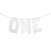16 inch Hanging Foils Number Balloon ONE Word Air Balloons Set of 1 Balloon Perfect for Baby Shower, Happy Birthday or Any Party Decorations (ONE White) view 1
