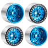 RC-Hub 4Pcs Aluminum Alloy 1.9" Beadlock Wheel Rims for 1/10 Axial SCX10 D90 TRX-4 CC01 RC Crawler Car (Blue Black) view 1