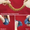 Arfun 2 Pack Magnetic Slime Putty with Magnet, Soft Magic Slime Hand Putty Stress Relief Thinking Educational Toy with Upgraded Magnet Christmas Birthday Gifts for Kids Adults(Blue, Gold) view 3